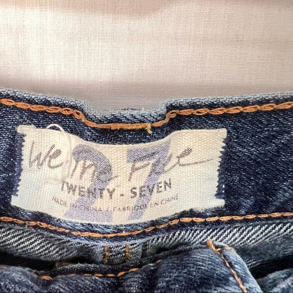 Free People We The Free Distressed Denim Shorts Button Fly Size 27 Feeling Good - Picture 3 of 9